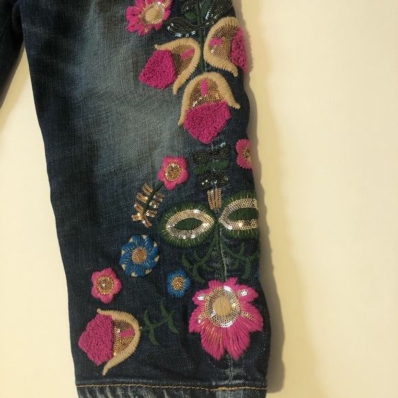 Dsquared2 Cropped jeans Embroidery + Long sleeve shirt. Girls Size 10 - Picture 11 of 16